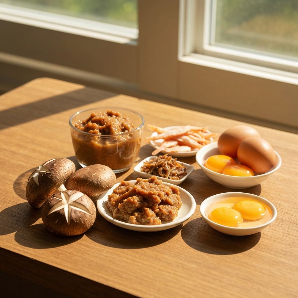 Natural sources of Vitamin D including mushrooms and fermented foods